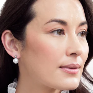 White South Sea Pearl & Diamond Dakota Earrings