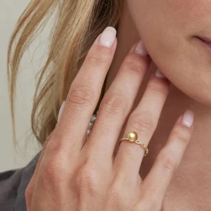 Golden South Sea Pearl Daphne Ring