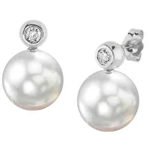 White South Sea Pearl & Diamond Dakota Earrings