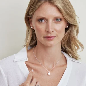 White South Sea Pearl & Diamond Ellie Pendant