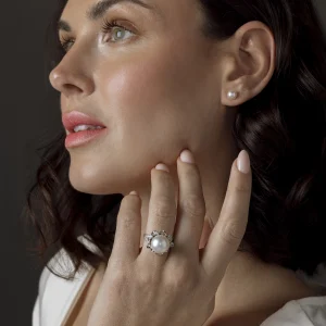 South Sea Pearl & Diamond Robin Ring