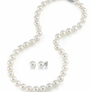 7.0-7.5mm Freshwater Pearl Necklace & Earrings