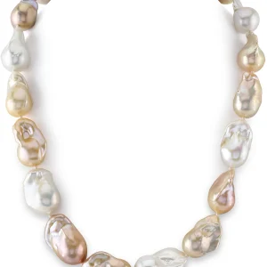 13-16mm Freshwater Multicolor Baroque Pearl Necklace - AAA Quality