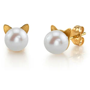Freshwater Pearl Cat Cathy Earrings