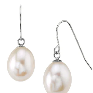 14K Gold Drop-Shape Freshwater Pearl Iris Earrings