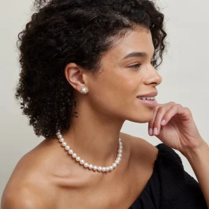 8.5-9.5mm White Freshwater Pearl Necklace - AAA Quality