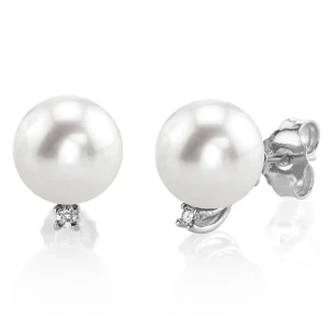 Freshwater Pearl & Diamond Sasha Earrings