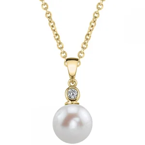 Freshwater Pearl & Diamond Michelle Pendant