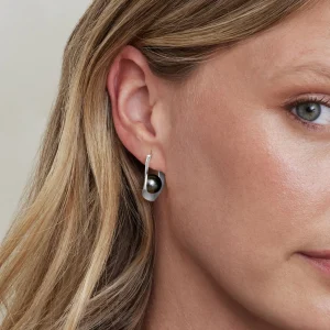 Tahitian South Sea Pearl Hoop Sloane Earrings