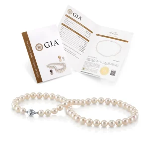 8.5-9.0mm Japanese Akoya White Pearl Necklace- AAA Quality