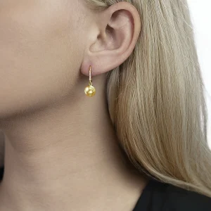 Golden Pearl Susan Earrings