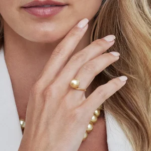 14K Gold Golden South Sea Pearl Felice Ring
