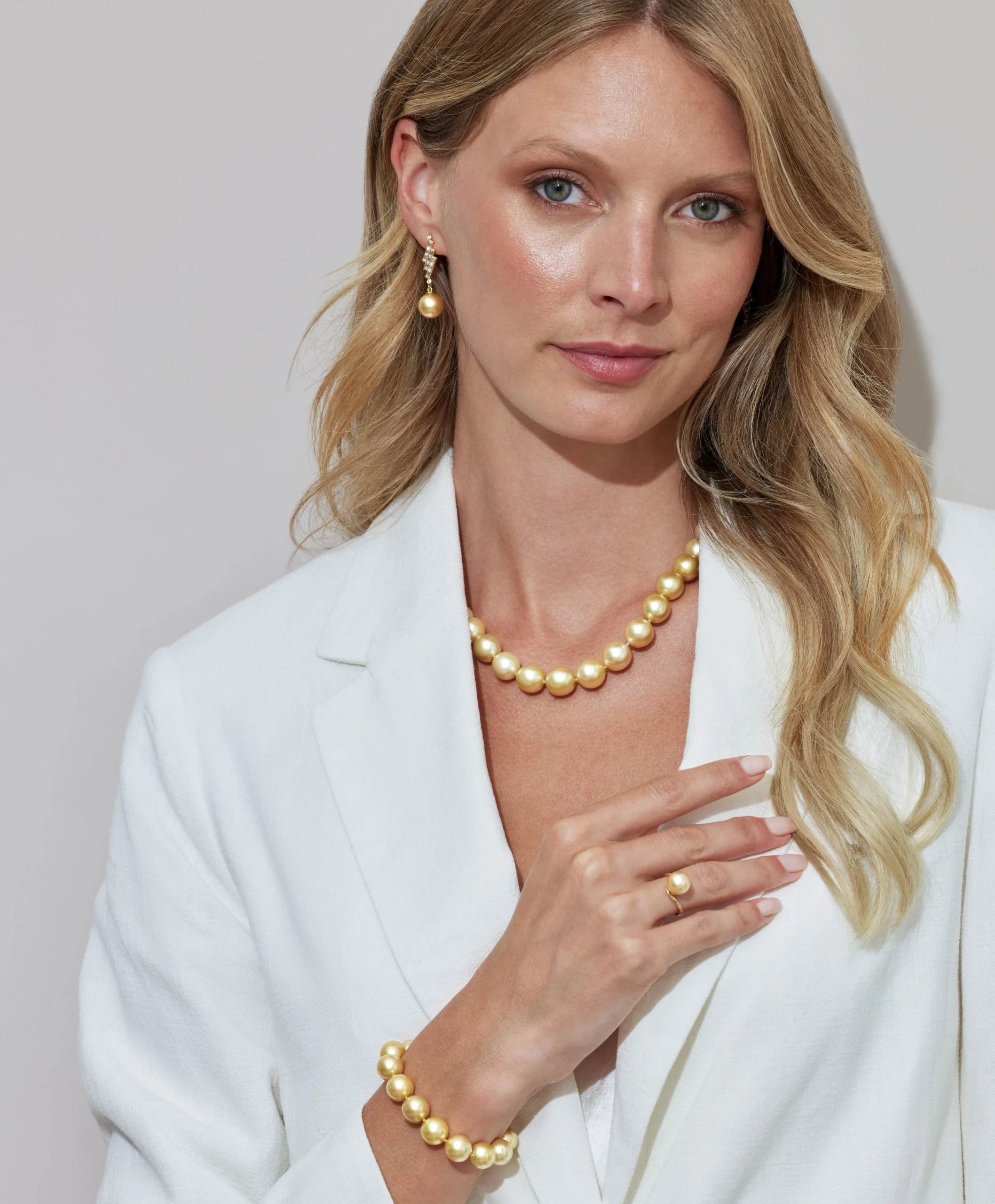11-12mm Golden South Sea Pearl Bracelet
