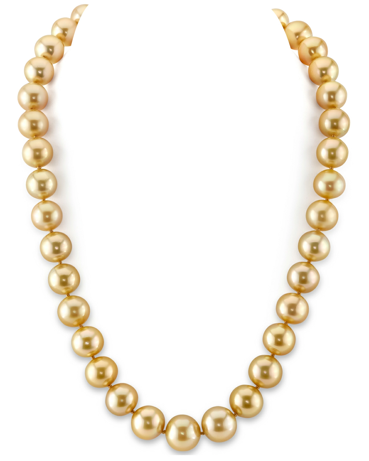 11-13mm Golden South Sea Pearl Necklace - AAA Quality