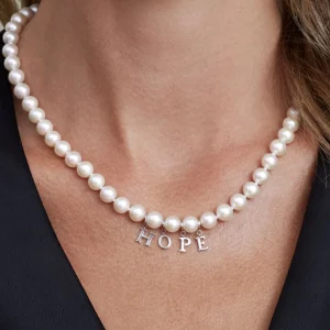 8.0-8.5mm White Freshwater Pearl Necklace - AAAA Quality