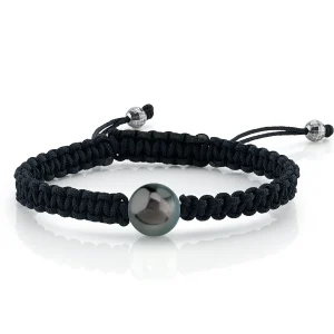 Tahitian South Sea Pearl Braided Wave Bracelet - Various Sizes