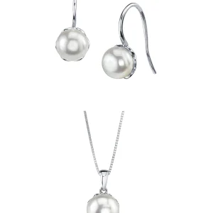 White Freshwater Pearl Linda Pendant & Earring Set