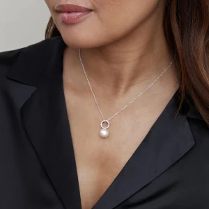 Freshwater Pearl & Diamond Maya Pendant