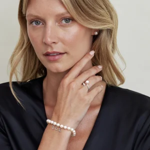 8.0-8.5mm White Freshwater Pearl Bracelet - AAA Quality