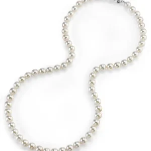 6.0-6.5mm Hanadama Akoya White Pearl Necklace