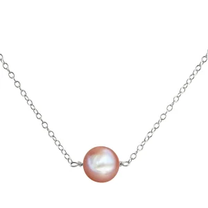 14K Gold Pink Freshwater Solitaire Pearl & Gold Pendant