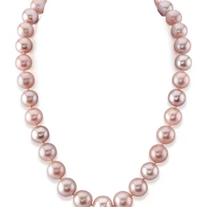 11.5-12.5mm Pink Freshwater Pearl Necklace - AAA Quality