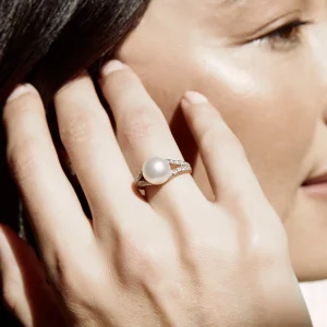 Akoya Pearl & Diamond Robbi Ring