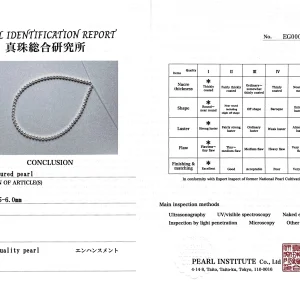 5.5-6.0mm Hanadama Akoya White Pearl Necklace