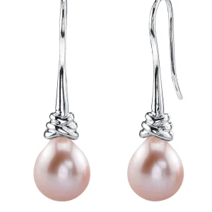 Pink Freshwater Drop Pearl Denise Earrings