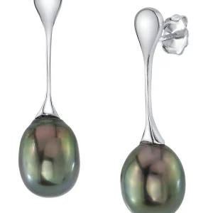 Tahitian South Sea Pearl Long Teardrop Earrings