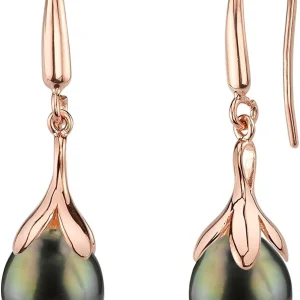 10-11mm Tahitian South Sea Pearl Olive Earrings