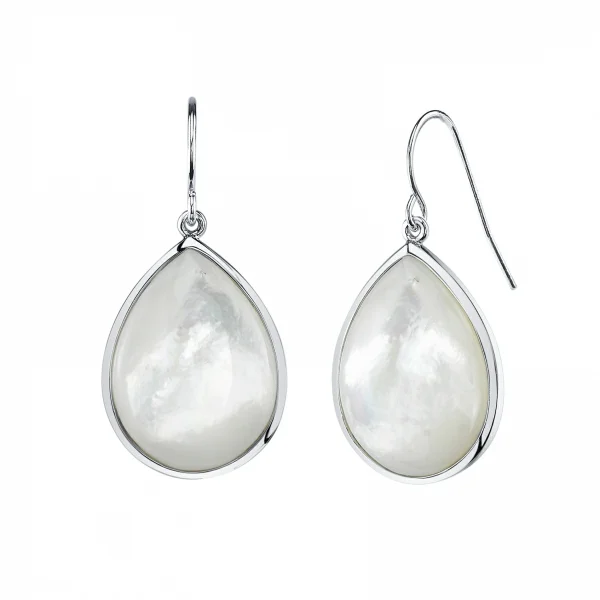 White Mother of Pearl Mave Earrings