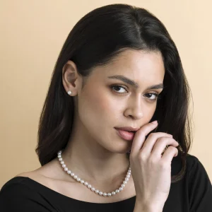 6.5-7.0mm Japanese Akoya Pearl Necklace & Earrings