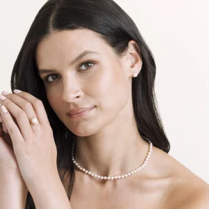 5.0-5.5mm Hanadama Akoya White Pearl Necklace