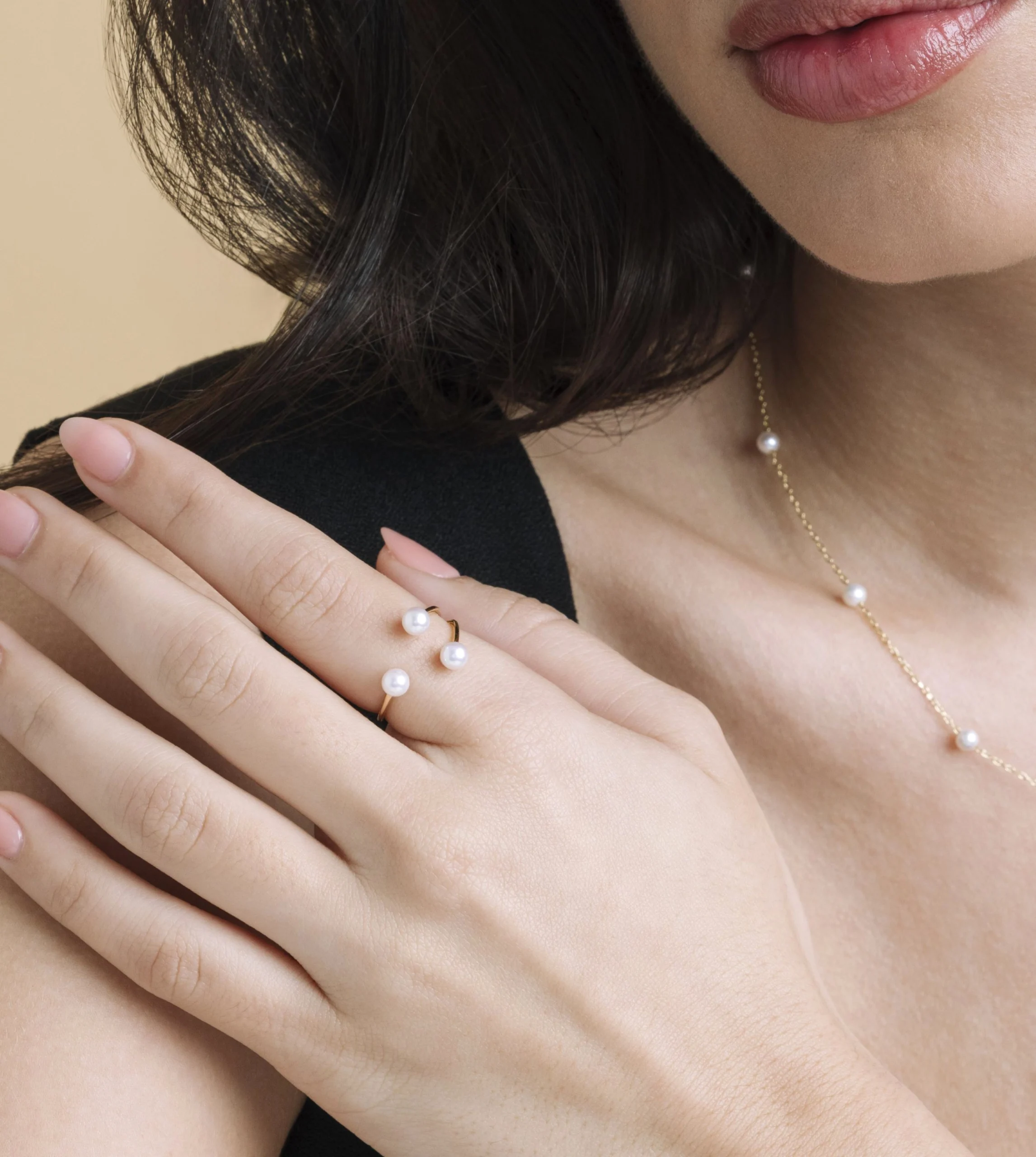 14K Gold Freshwater Pearl Victoria Ring
