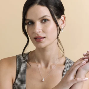 White Freshwater Mother of Pearl Kennedy Earrings