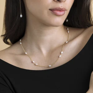 White Freshwater Pearl Tincup Anna Necklace