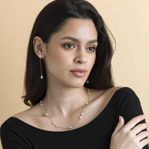 White Freshwater Pearl Tincup Anna Necklace