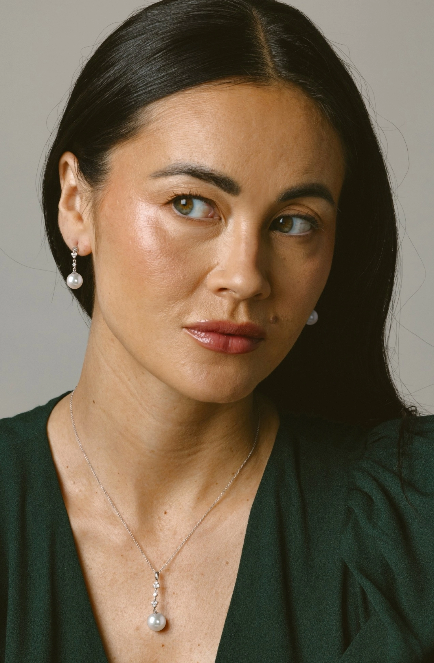 South Sea Pearl & Lab Grown Diamond Georgia Earrings