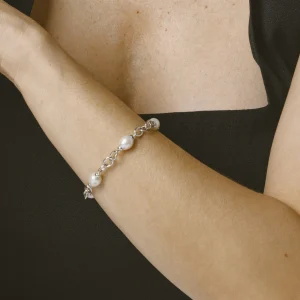 White Freshwater Baroque Pearl Miren Bracelet