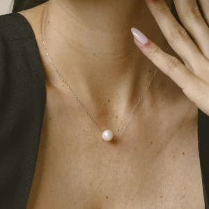 14K Gold Akoya Solitaire Pearl & Gold Pendant