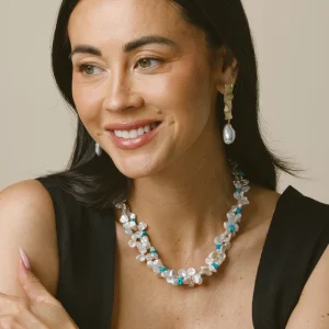 White Freshwater Baroque Pearl Reagan Earrings