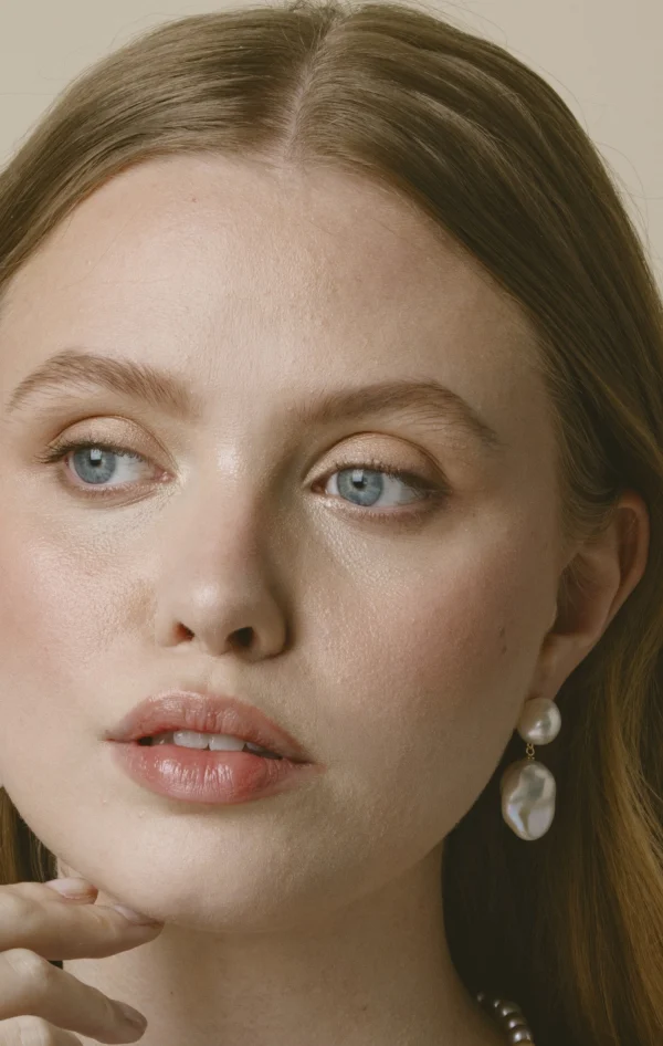 White Freshwater Baroque Pearl Glory Earrings
