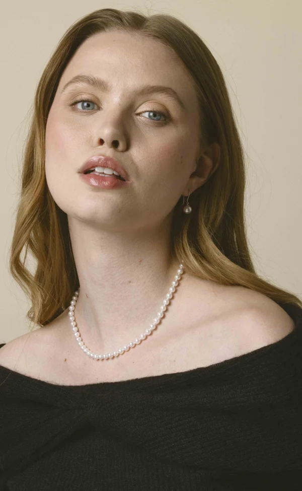 5.5-6.0mm Japanese Akoya White Pearl Necklace- AAA Quality
