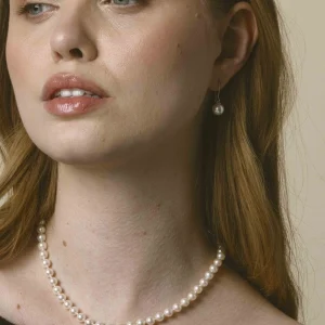 6.0-6.5mm Japanese Akoya White Pearl Necklace - AAA Quality