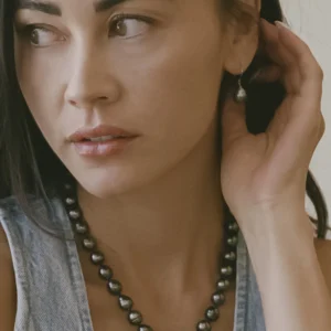 8-10mm Dark Tahitian South Sea Baroque Pearl Necklace