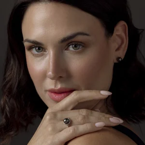 Tahitian South Sea Pearl & Diamond Ruby Ring