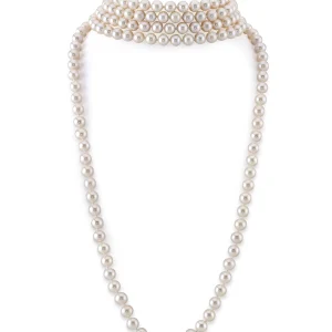 8.0-8.5mm Diana Quad 68" Length Freshwater Pearl Necklace