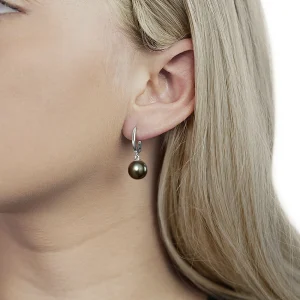 Tahitian South Sea Pearl Huggie Mary Earrings