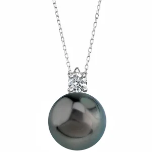 Tahitian South Sea Pearl & Diamond Ellie Pendant